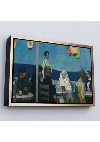 canvas Serie Edward Hopper - Mavi Gece TABLO-7131