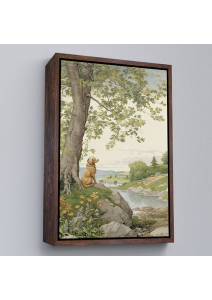 canvas Serie Manzarayı Izleyen Yalnız Köpek TABLOSU-7525 fiyatları