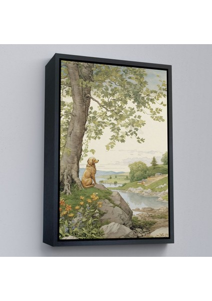 canvas Serie Manzarayı Izleyen Yalnız Köpek TABLOSU-7525 modelleri