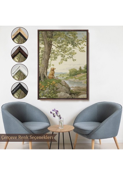 canvas Serie Manzarayı Izleyen Yalnız Köpek TABLOSU-7525 fırsatları