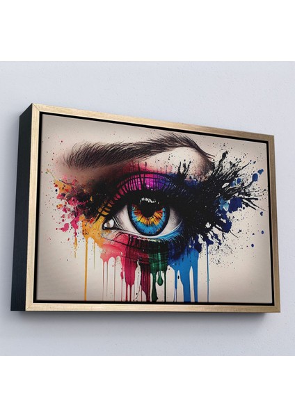canvas Serie Renkli Zarif Kadın Göz TABLOSU-7230 fiyatları