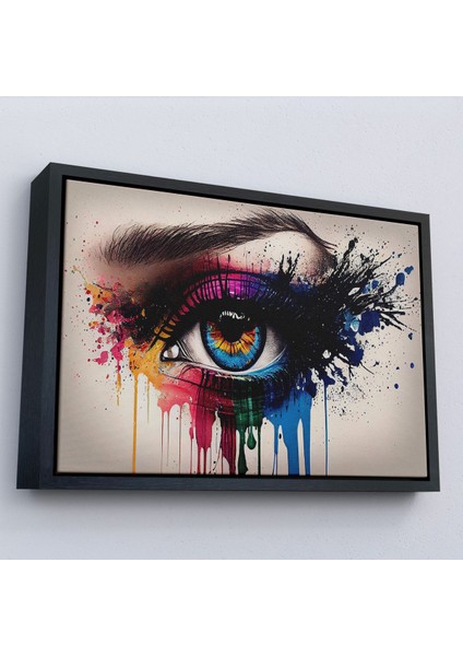 canvas Serie Renkli Zarif Kadın Göz TABLOSU-7230 modelleri