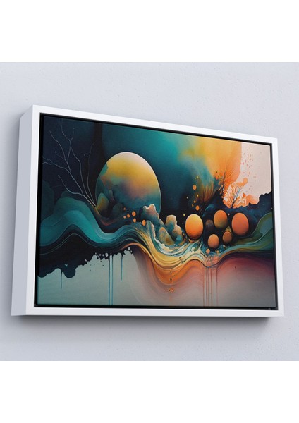 ^#canvas Serie Renkli Soyut Gece TABLOSU-7218