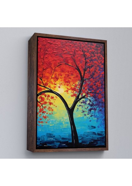 canvas Serie Yağlıboya Görünümlü Soyut Ağaç TABLOSU-7600 fiyatları