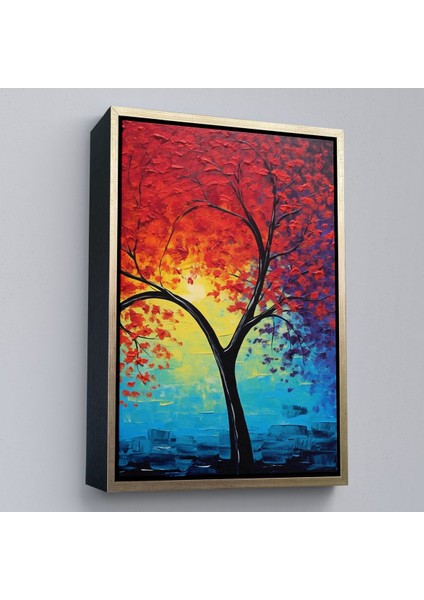 canvas Serie Yağlıboya Görünümlü Soyut Ağaç TABLOSU-7600 modelleri