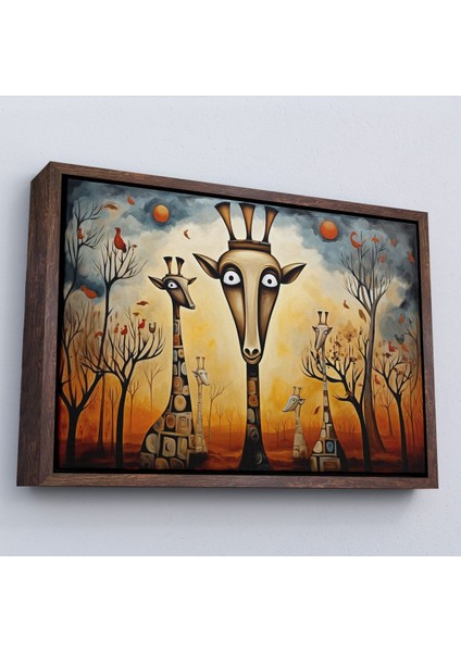 canvas Serie Soyut Zürafalar TABLOSU-7216