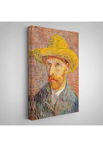 ^#canvas Serie Vincent Van Gogh - Hasır Şapkalı Otoportre TABLOSU-7449