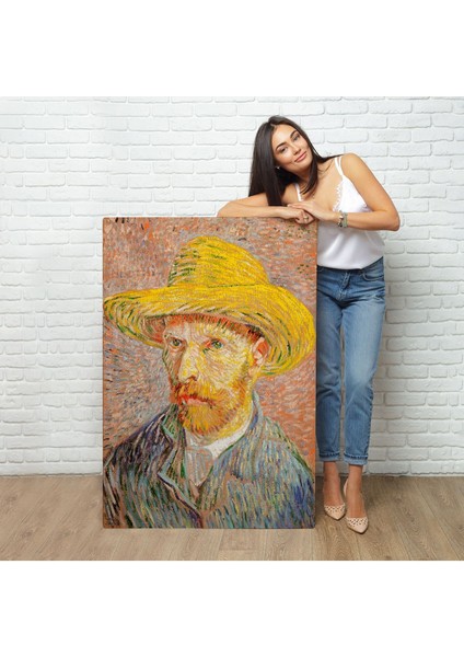^#canvas Serie Vincent Van Gogh - Hasır Şapkalı Otoportre TABLOSU-7449 fiyatları