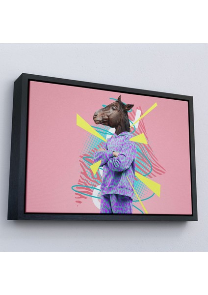 canvas Serie At Kafalı Insan TABLOSU-7256