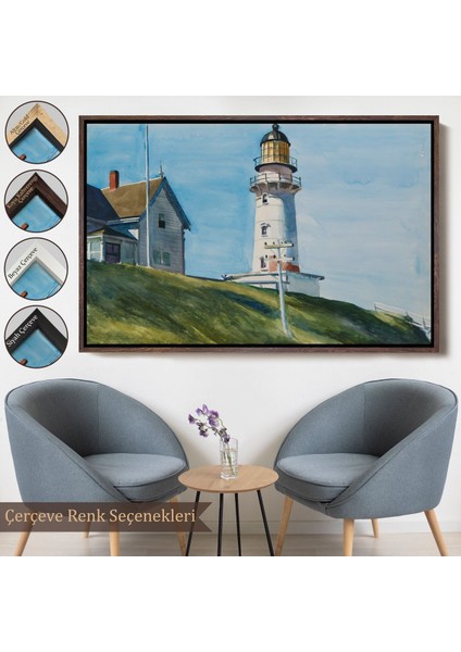 ^#canvas Serie Edward Hopper - Deniz Feneri Tablo - Light At Two LIGHTS-7097 fırsatları