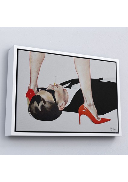 ^#canvas Serie Uzun Bacaklı Kadının Altındaki Adam TABLOSU-7199