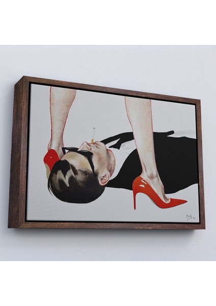 ^#canvas Serie Uzun Bacaklı Kadının Altındaki Adam TABLOSU-7199 fiyatları