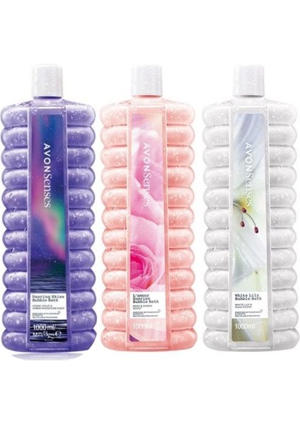 Senses Menekşe,gül Kehribar,beyaz Zambak Kokulu 1 Lt Banyo Köpüğü Seti