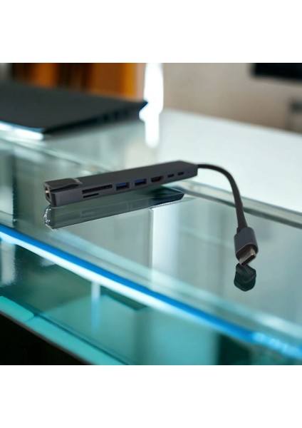 USB Hub 3.0 USB Sürücüsü 8 In 1