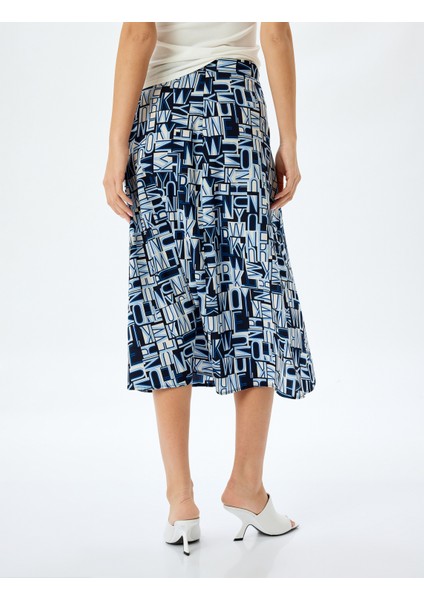 Desenli Kalın Piliseli Oversize Midi Boy Etek fırsatları