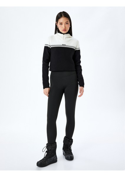 Yüksek Bel Slim Fit Spor Tayt