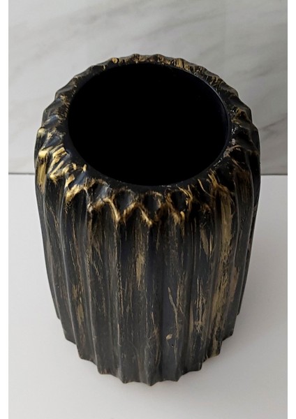 Dekoratif Gold Detaylı Siyah Retro Vazo fiyatları