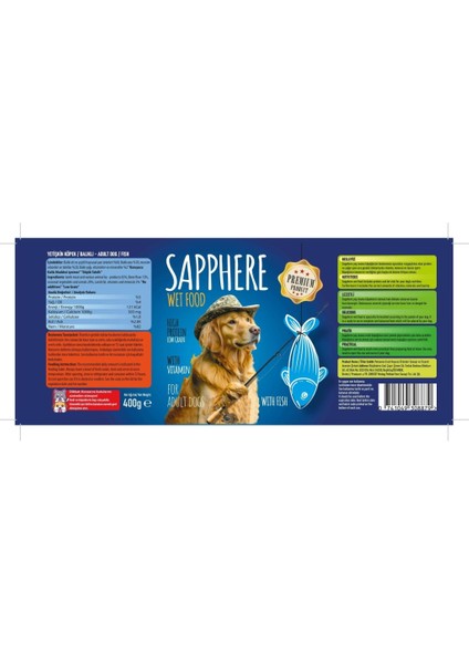 Balıklı Yetişkin Köpek Maması Konserve 400 gr