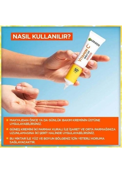 C Vitamini Parlak Günlük Uv Korumalı Güneş Yüz Kremi Işıltılı Doku SPF50+ 40ML fiyatları