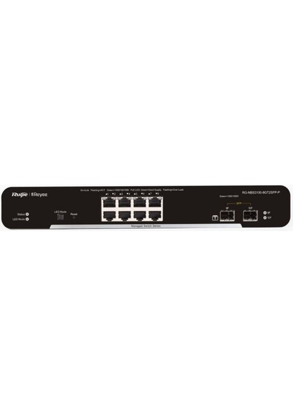 Ruijie-Reyee RG-NBS3100-8GT2SFP-P 8xge-2xge/sfp Yönetilebilir 125W Poe Switch