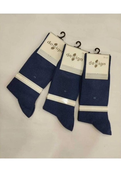Erkek Pamuklu Naylonsuz Dikişsiz Cotton Çorap 3'lü