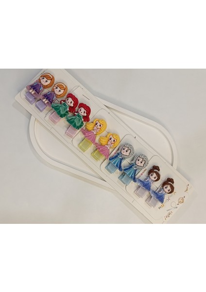 Elsa Figürlü Kız Çocuk Karma Toka (10 Adet)