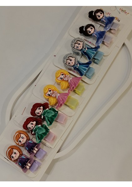 Elsa Figürlü Kız Çocuk Karma Toka (10 Adet) modelleri