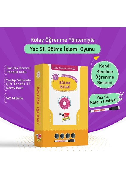 Kolay Öğrenme Yöntemiyle Çarpım Tablosu ve Bölme Işlemi 3'lü Set