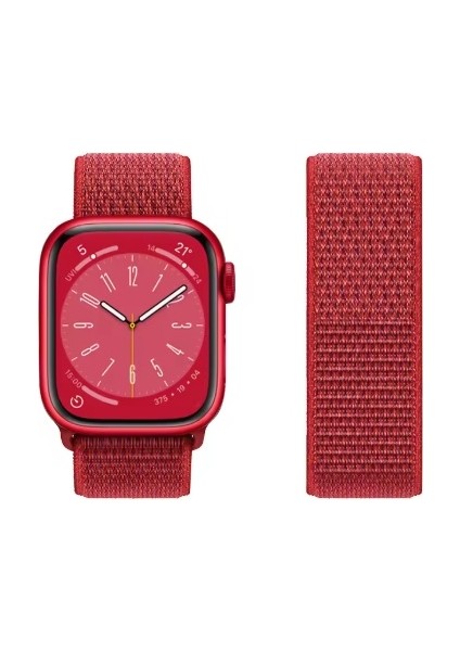 Apple Watch 42/44/45/49MM Uyumlu Kumaş Cırtlı Kordon Kayış