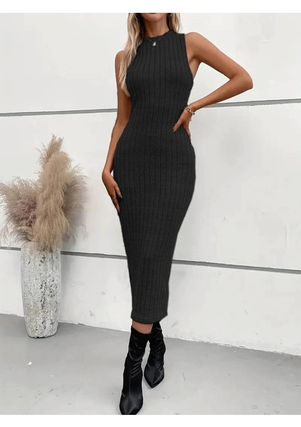 Kadın Uzun Kollu Yarı Balıkçı Yaka Şardonlu Dalgıç Elbise ve Uzun Hırka Ikili Takım indirimleri