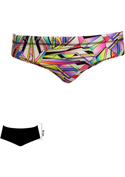 Scissor Kick Erkek Dikişli Slip Antrenman Mayo, 8cm Seamed Briefs