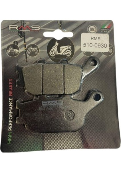 Yamaha Fz8 Fazer Arka Fren Balata Rms Italy