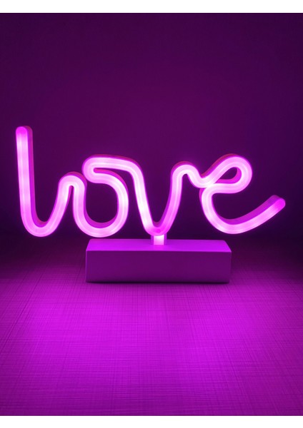 Love Yazılı 3D LED Masa Lambası fiyatları