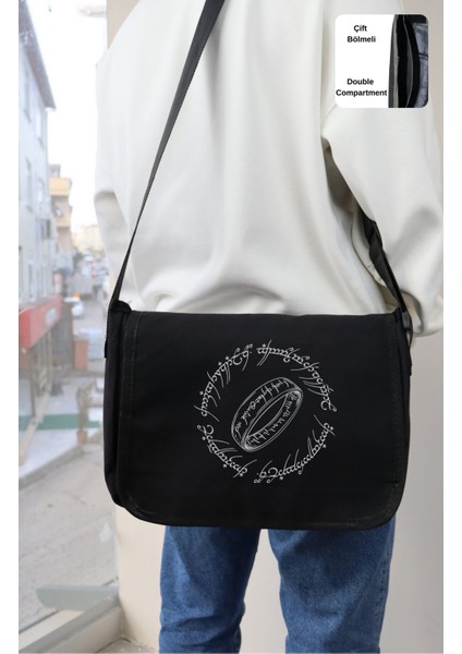 Yüzüklerin Efendisi Baskılı Postacı Çantası, Unisex Film Serisi Baskılı Omuz Çantası fiyatları