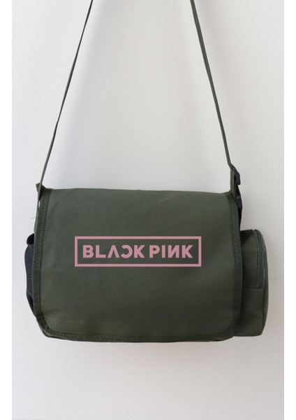 Blackpink Yazılı Postacı Çantası, Unisex K Pop Baskılı Omuz Çantası