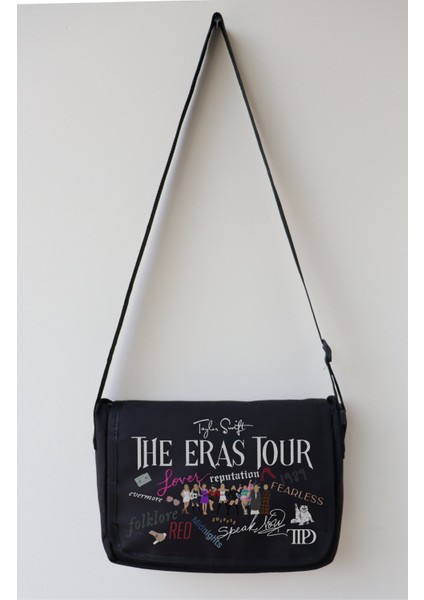 The Eras Tour Baskılı Postacı Çantası, Unisex Taylor Swift Baskılı Omuz Çantası