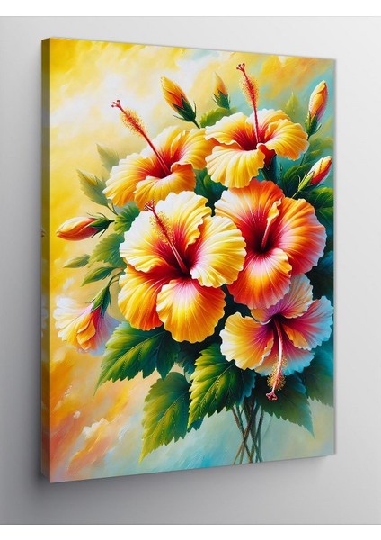 Kanvas Tablo Renkli Çiçek Buketi