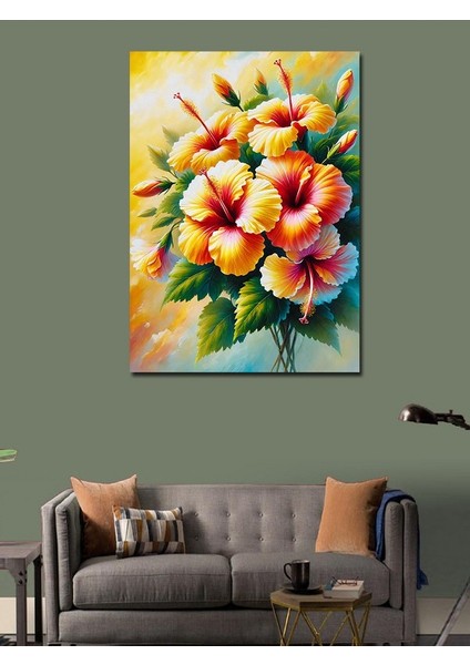 Kanvas Tablo Renkli Çiçek Buketi modelleri