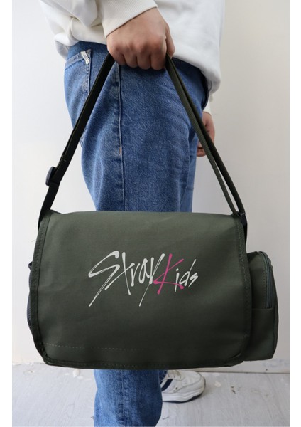 Straykids Yazılı Postacı Çantası, Unisex K Pop Baskı Omuz Çantası