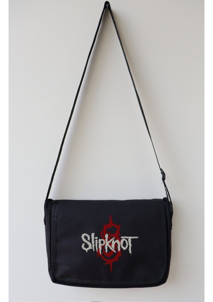 Slipknot Yazılı Postacı Çantası, Unisex Rock Band Baskılı Omuz Çantası