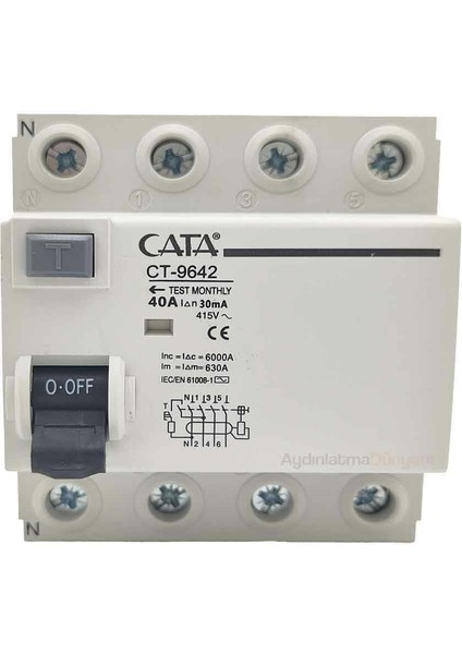 3X40 30 Ma Trifaze Kaçak Akim Rolesi CT-9642