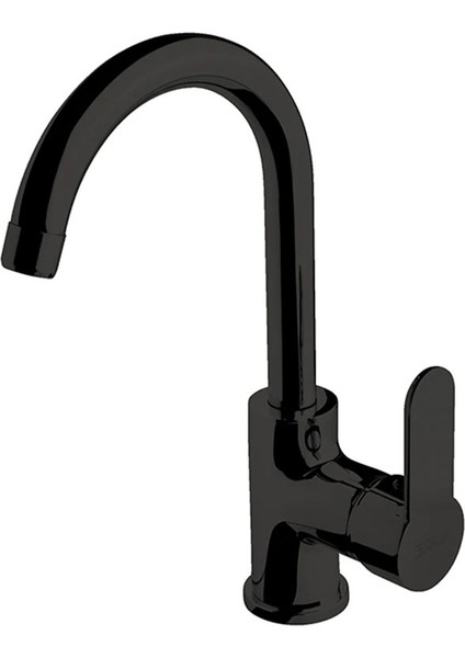 Kristal Kuğu Lavabo Bataryası-Siyah