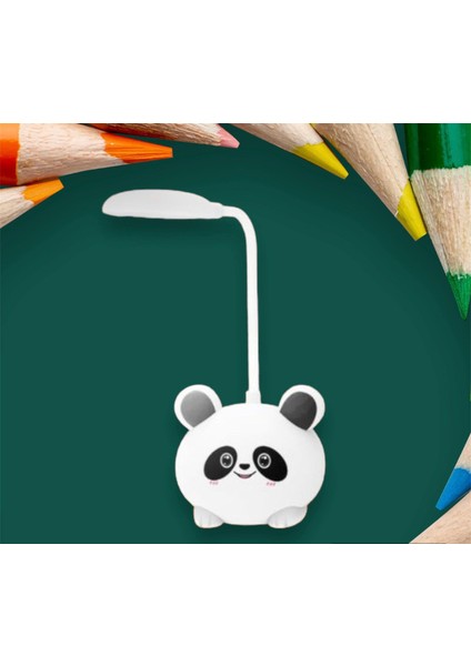 Panda Şeklinde Kalem Traşlı Şarjlı Masa Lambası