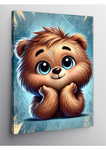 Kanvas Tablo Sevimli Ayıcık Çizimi