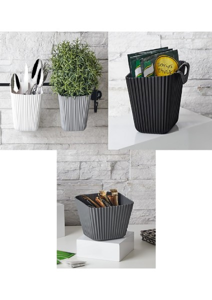 Herseyevinizde Duvara Asılan Çok Amaçlı Organizer - 2&apos;li Saksı Set