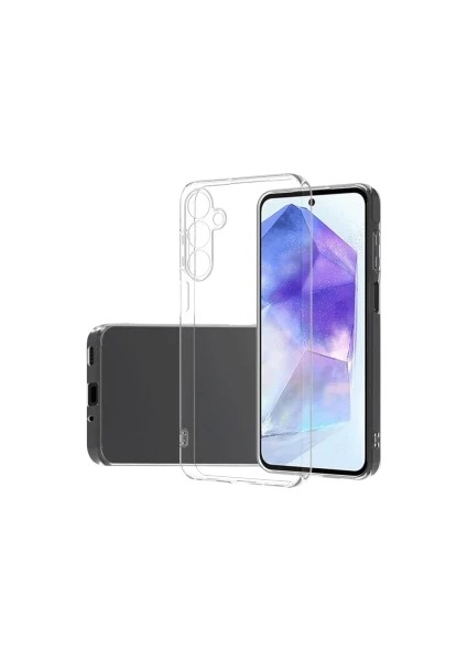 Samsung Galaxy A26 ile Uyumlu Kılıf Şeffaf Kamera Korumalı Esnek Silikon Telefon Kılıfı Kapak