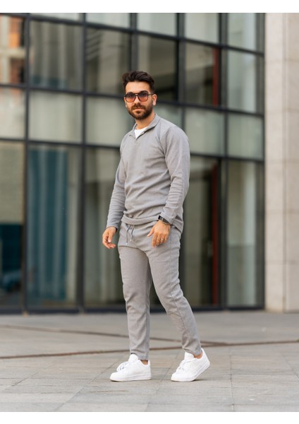 Erkek Takım, Waffle Kumaş Alt Üst Takım, Soğuk Havalara Uygun, Pamuklu, Günlük Giyim, Spor Kombin