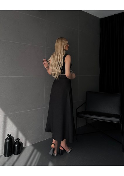 Kadın Keten Düğmeli Etek fiyatları