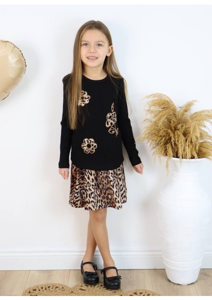 Leopar Etekli Fitilli 2'li Kadife Takım Snm5 fiyatları