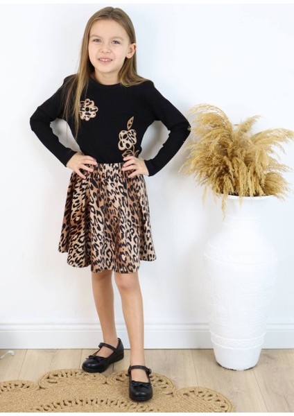 Leopar Etekli Fitilli 2'li Kadife Takım Snm5 fırsatları